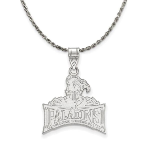 Sterling Silver Furman U Large Logo Pendant Necklace - 22...